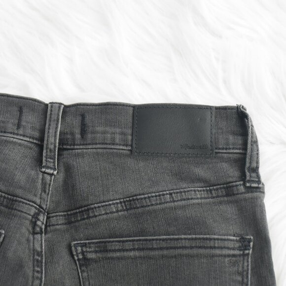 Madewell 9" Mid-rise Skinny Frayed Hem Dark Charcoal Gray Size 26 - Picture 7 of 9